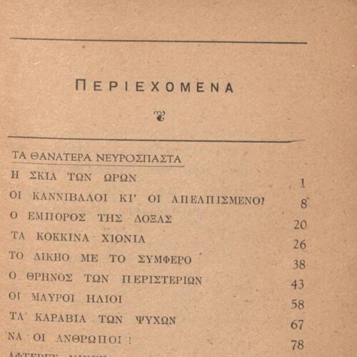 16 x 11,5 εκ. ις’ σ. + 152 σ., όπου στο εξώφυλλο motto, στη σ. [α’] κτητορική σφρα